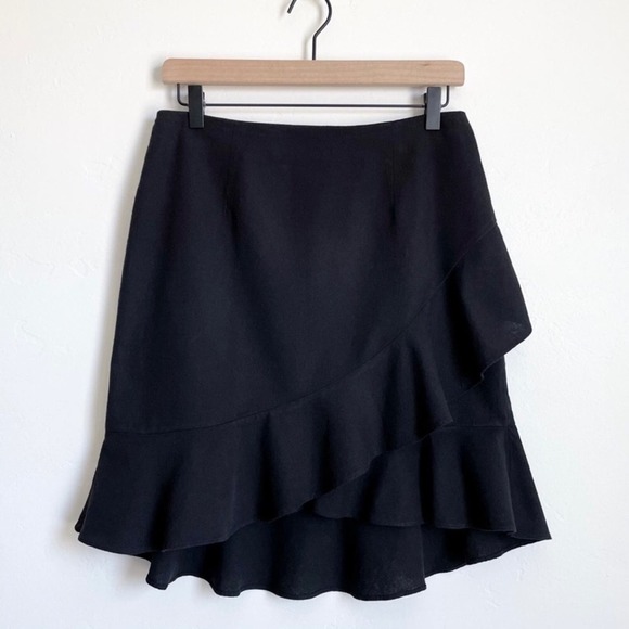NWT A New Day‎ Black Ruffled Bottom Mini Skirt Size 4 - Picture 1 of 6